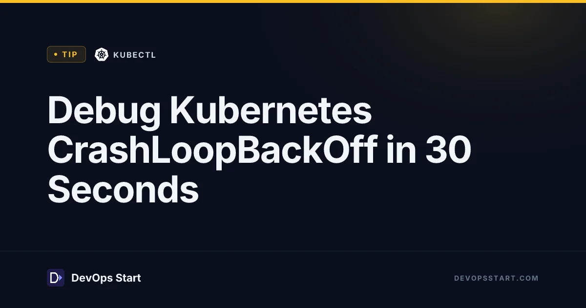 Debug Kubernetes CrashLoopBackOff in 30 Seconds