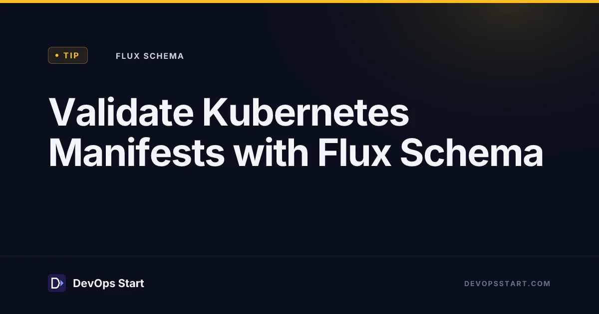 Validate Kubernetes Manifests with Flux Schema