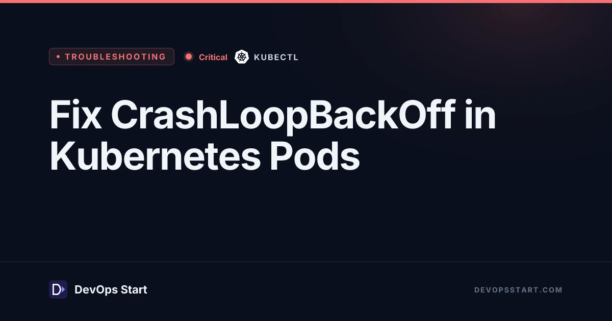 Fix CrashLoopBackOff in Kubernetes Pods