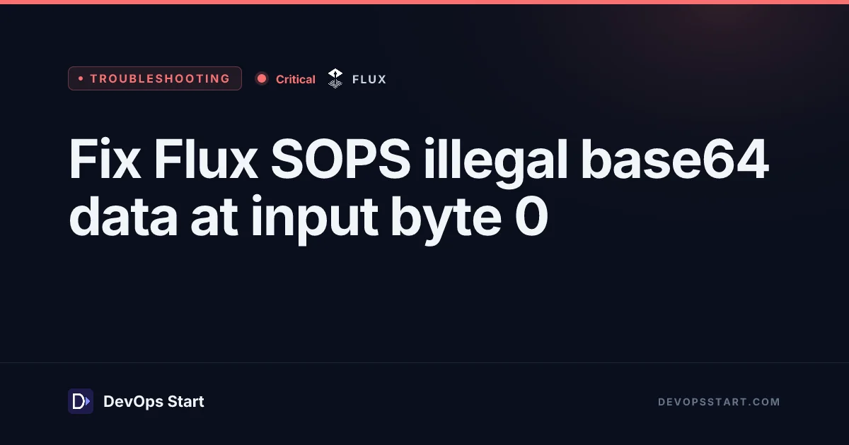 Fix Flux SOPS illegal base64 data at input byte 0