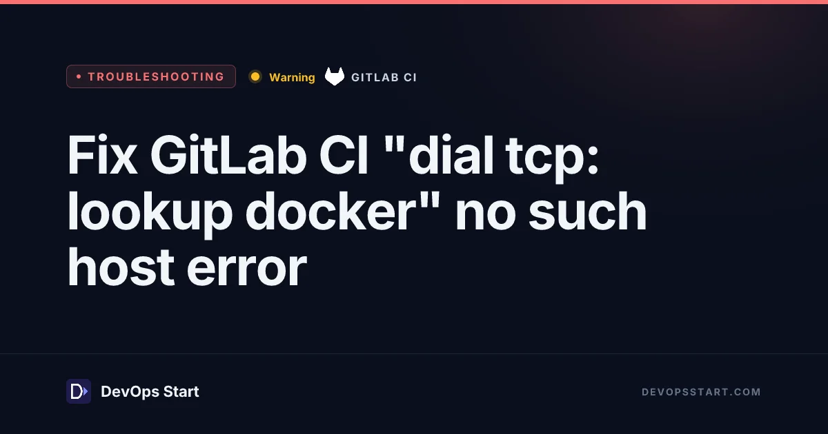 Fix GitLab CI "dial tcp: lookup docker" no such host error
