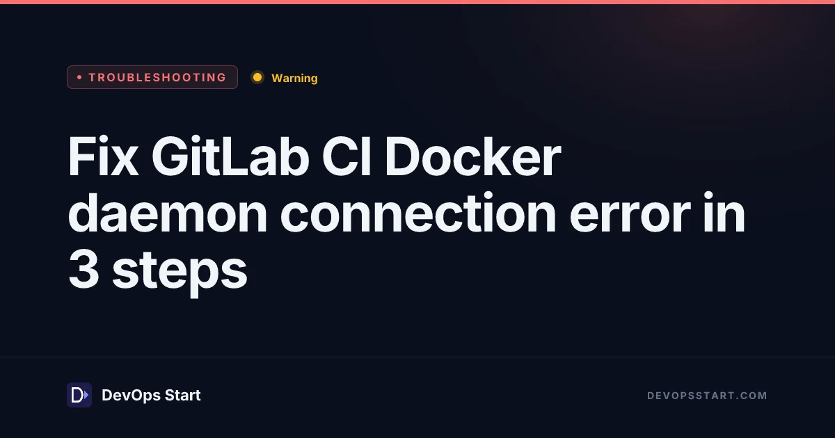 Fix GitLab CI Docker daemon connection error in 3 steps