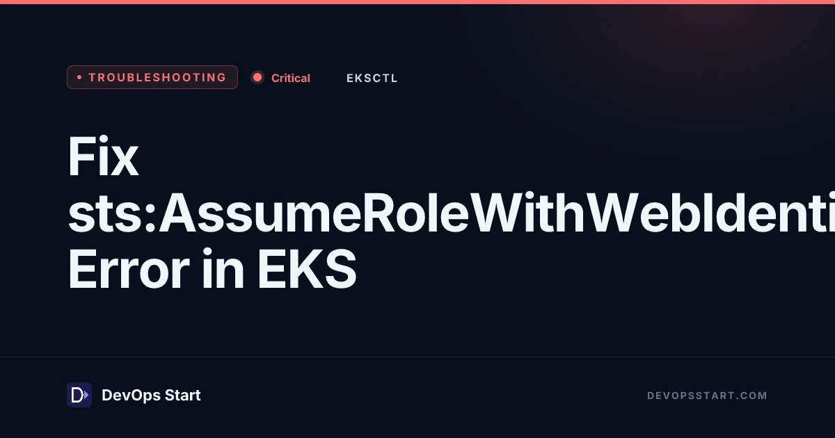 Fix sts:AssumeRoleWithWebIdentity Error in EKS