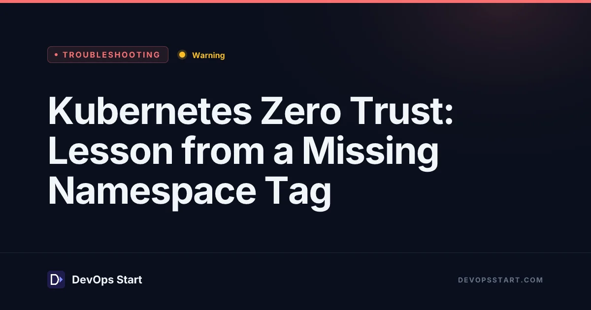 Kubernetes Zero Trust: Lesson from a Missing Namespace Tag